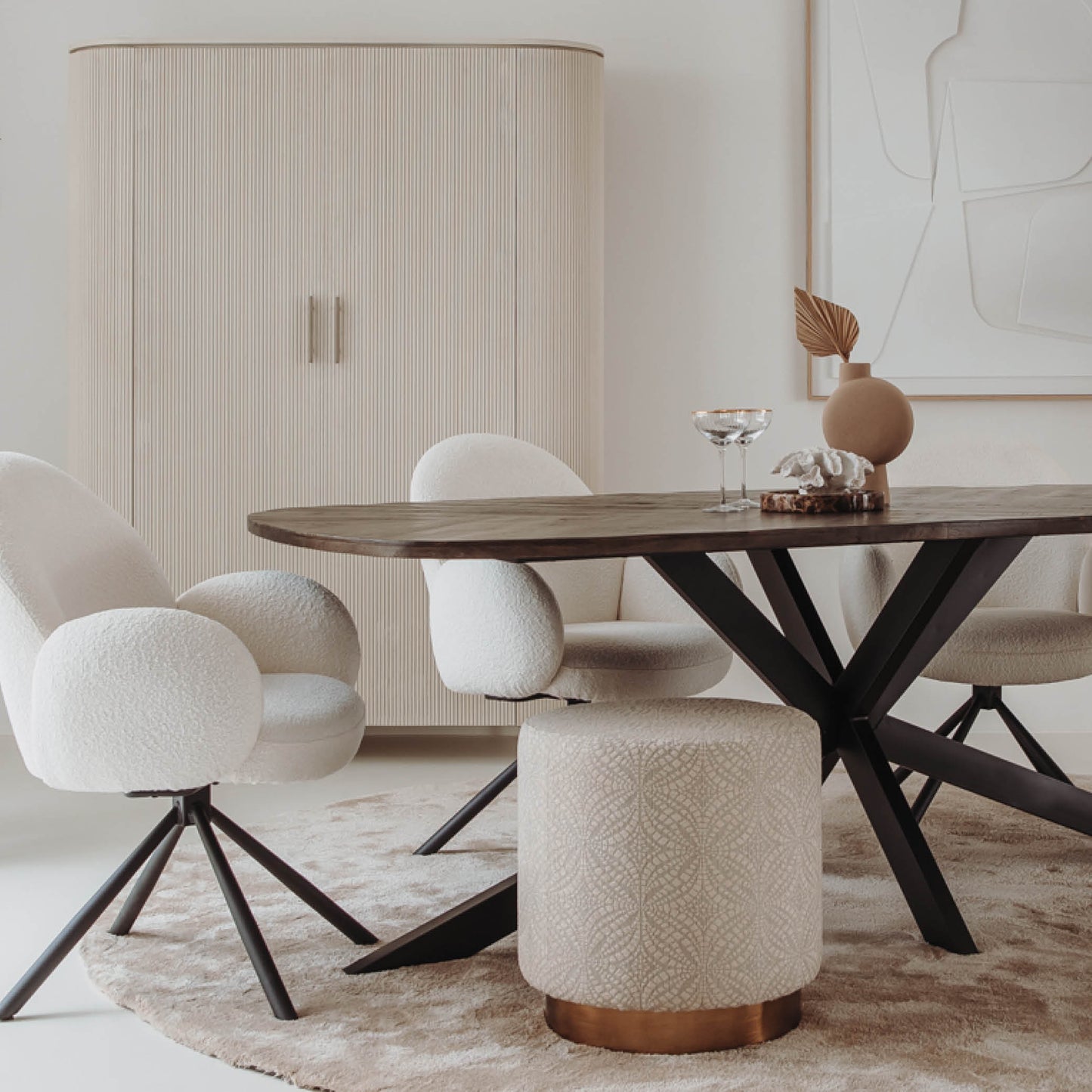 Opbergkast Corbetta | Wit Hout