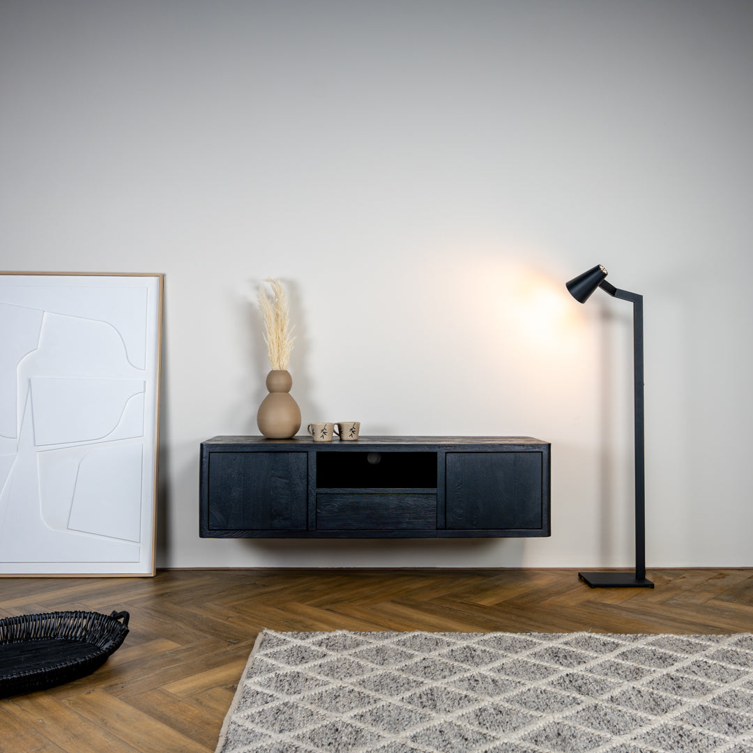 TV-meubel Tenna | Zwart Mangohout