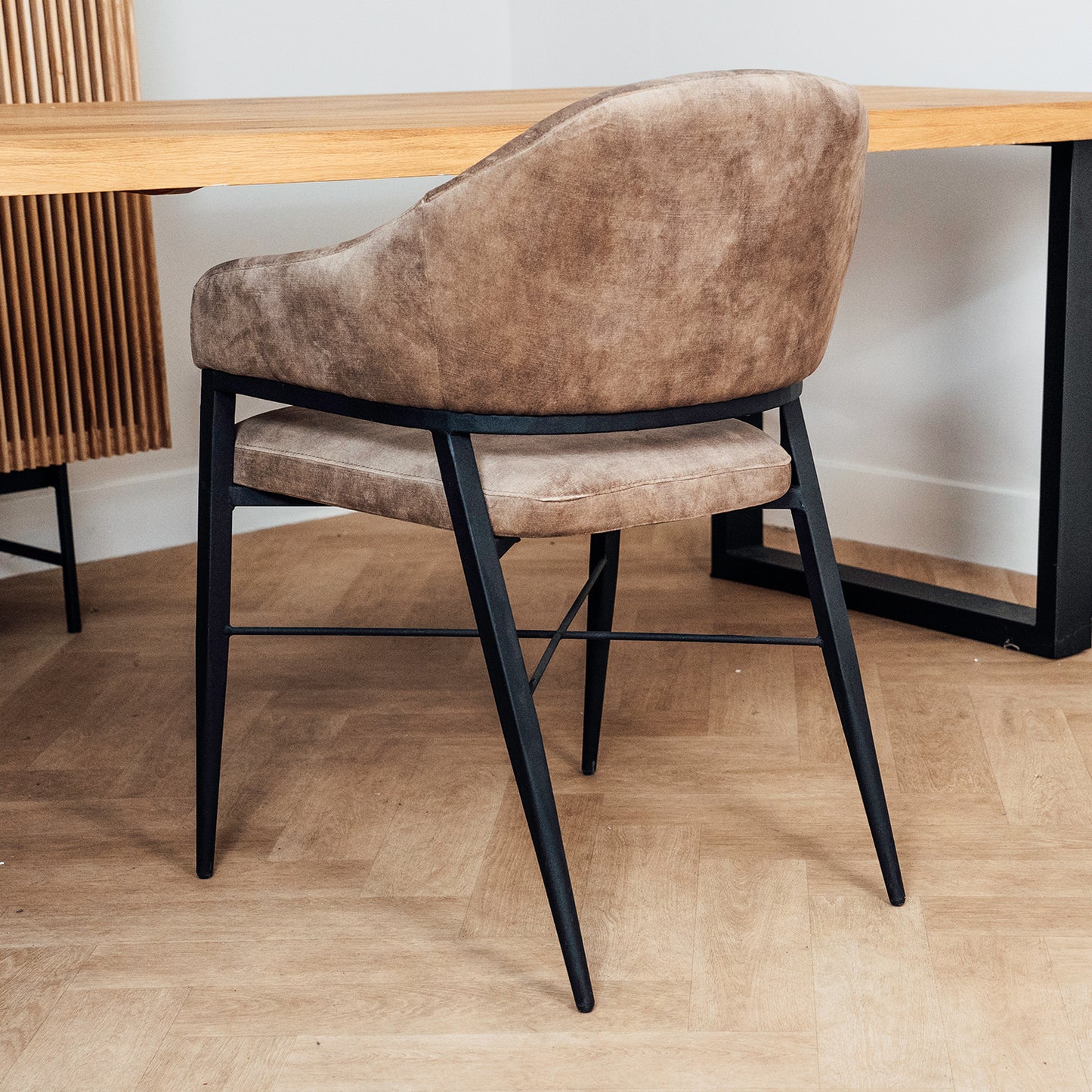 Eetkamerstoel Saar | Taupe Velvet