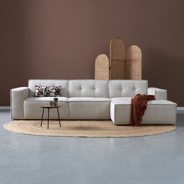 Hoekbank Flow | Beige Majestic | Magazijn leegverkoop