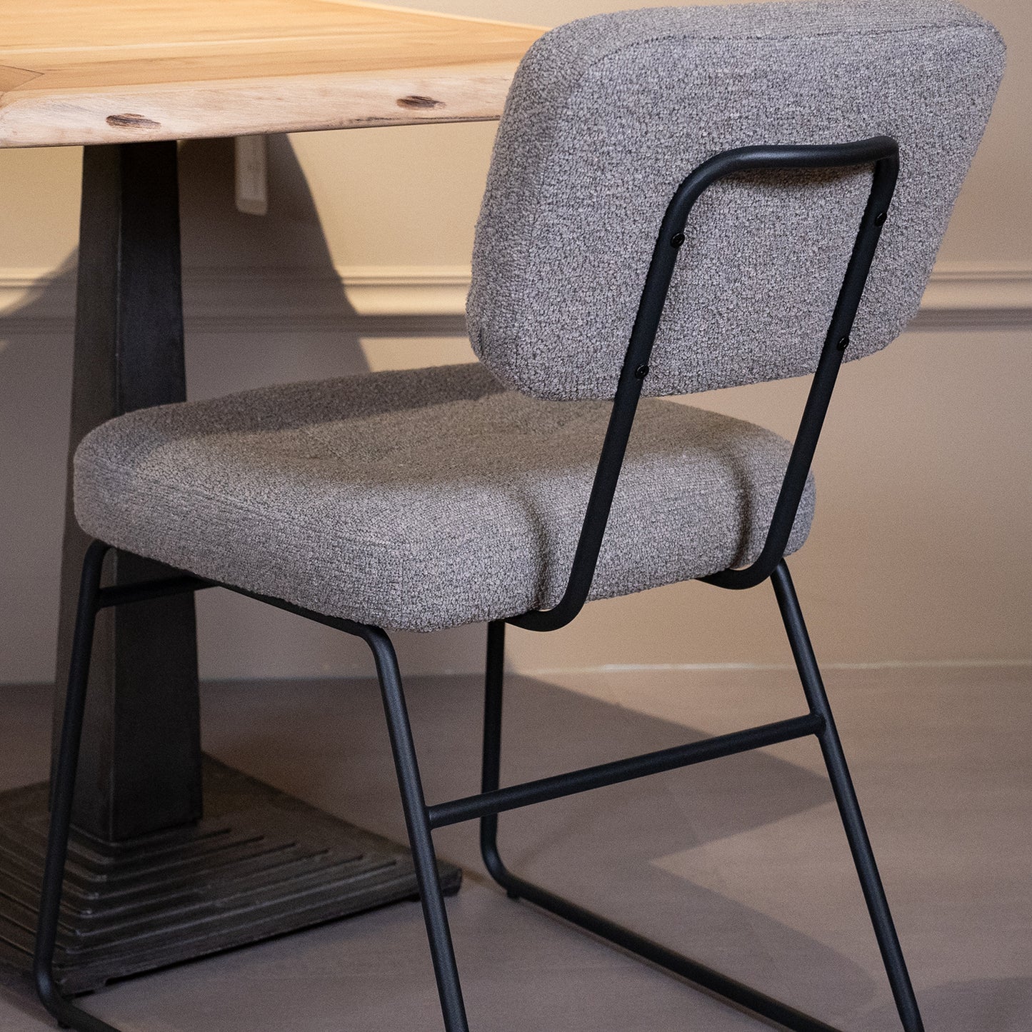 Eetkamerstoel Padola | Grijs Stof