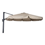 Zweefparasol Virgo | Ecru | Met Volant | Ø3,5 Meter | Rond