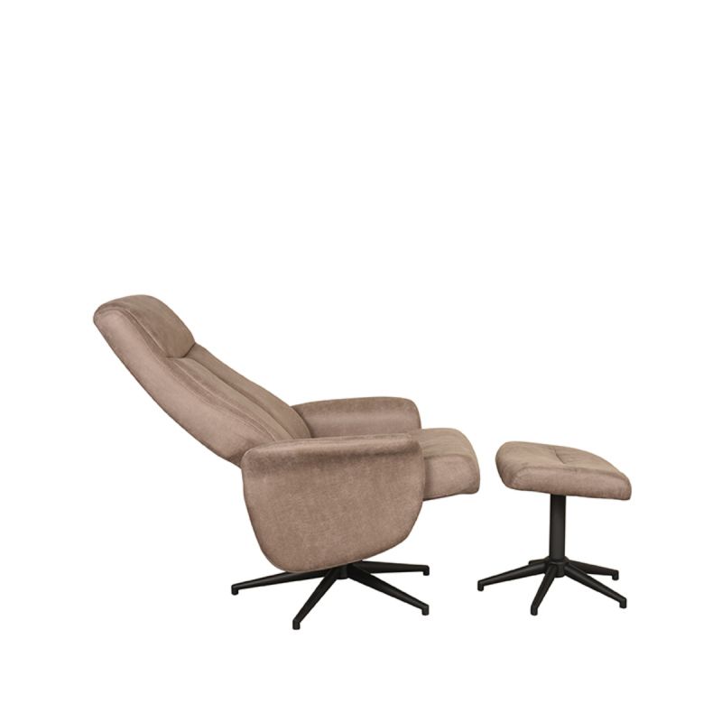Relaxfauteuil Bergen | Taupe Micro Suede