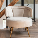 Fauteuil Hazel | Beige Velvet