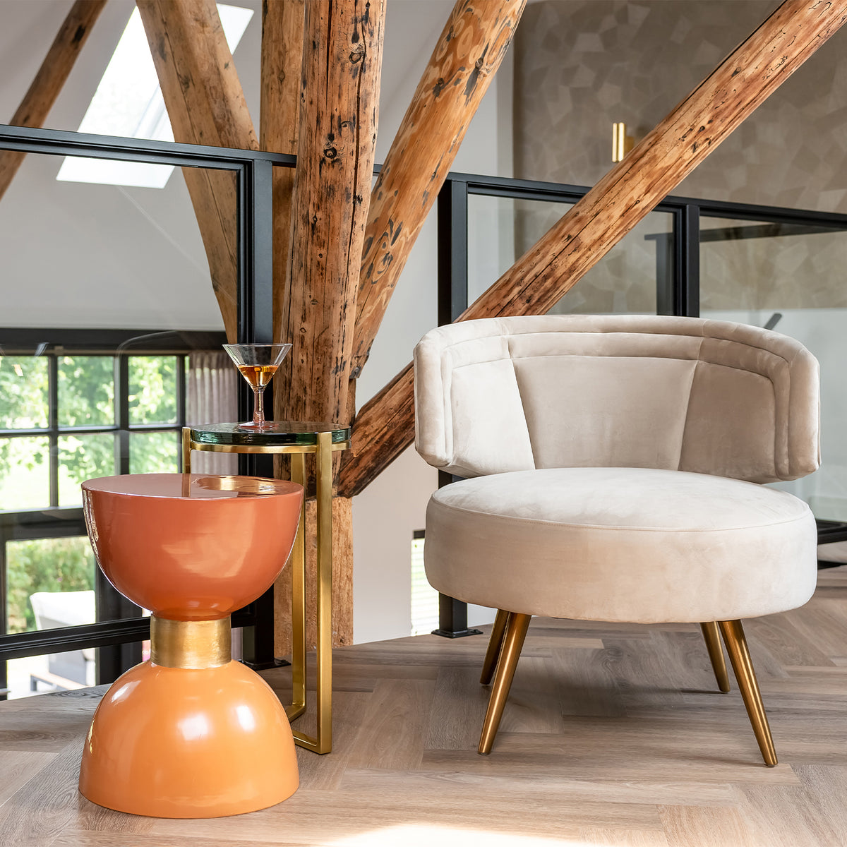 Fauteuil Hazel | Beige Velvet