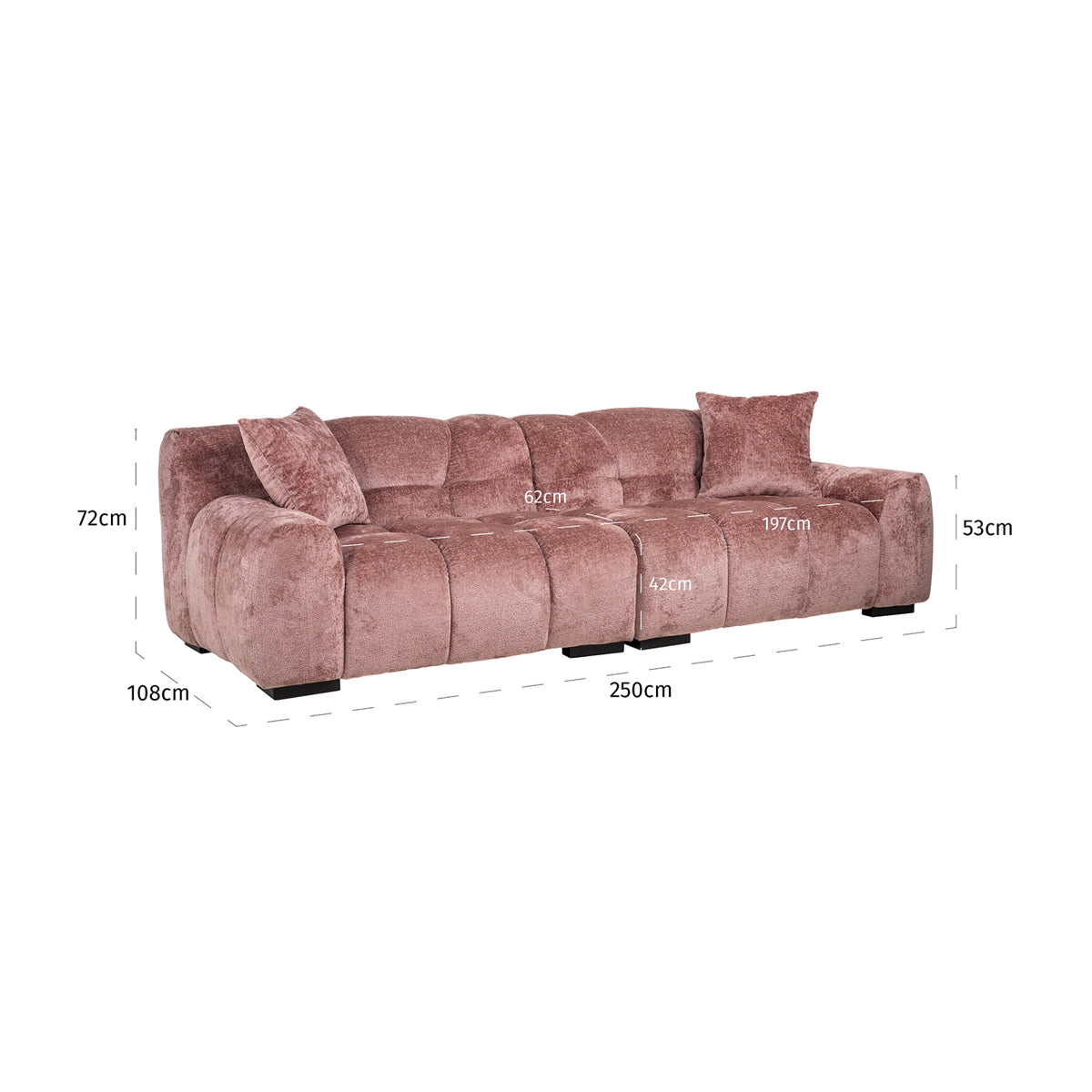 Bank Charelle | Roze Stof