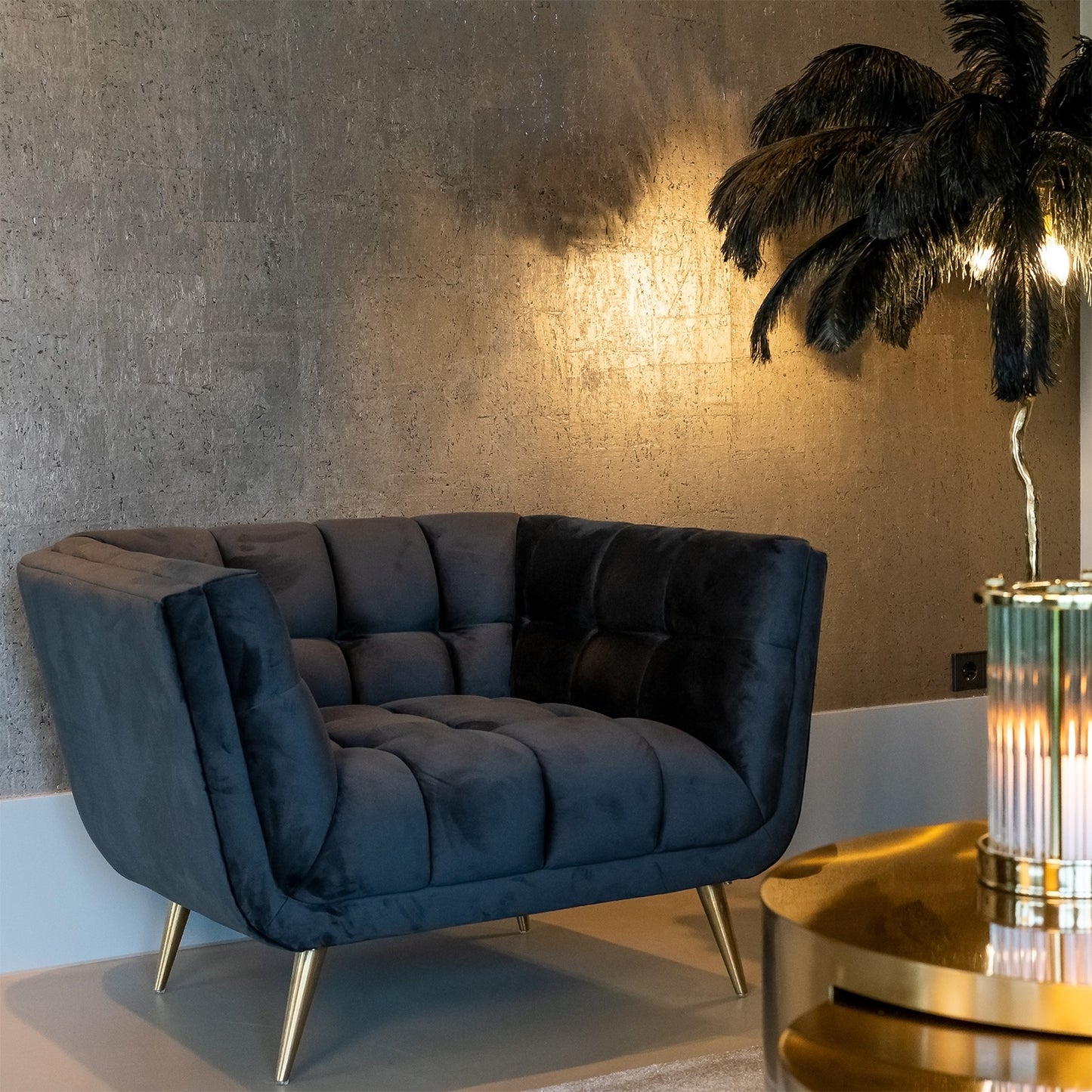 Fauteuil Huxley | Grijs Velvet