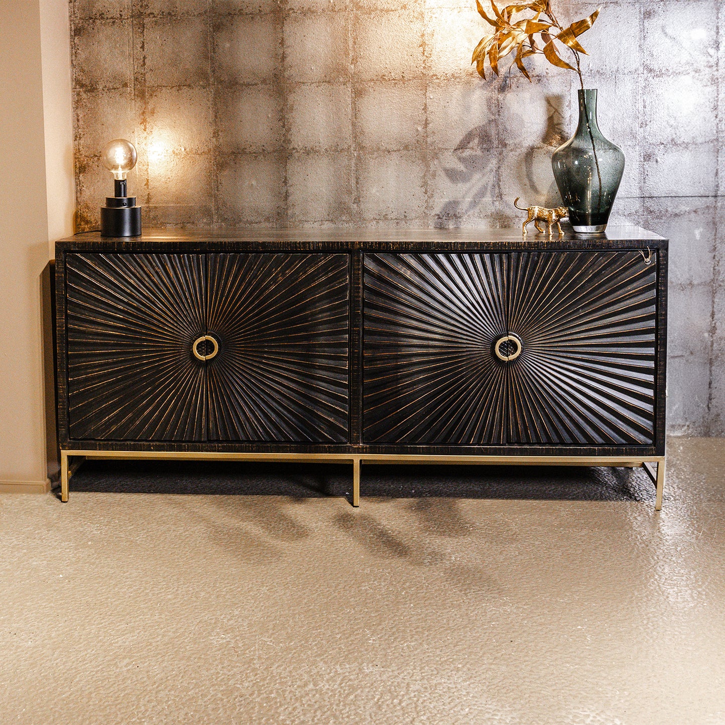 Dressoir Serina | Zwart Metaal