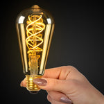 Lichtbron ST64 | LED | Filament Bol Ø6,4 | Amberkleurig Glas