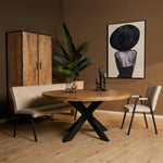Eettafel Dakota | Rond | Naturel Mangohout