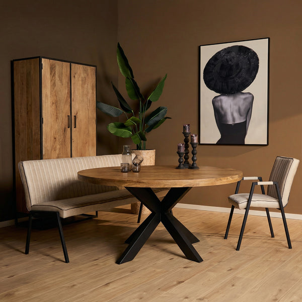 Eettafel Dakota | Rond | Naturel Mangohout