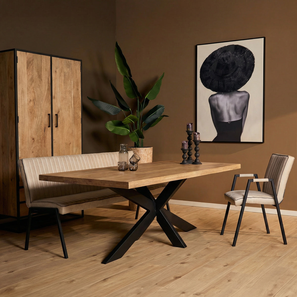 Eettafel Dakota | Naturel Mangohout | Rechthoek