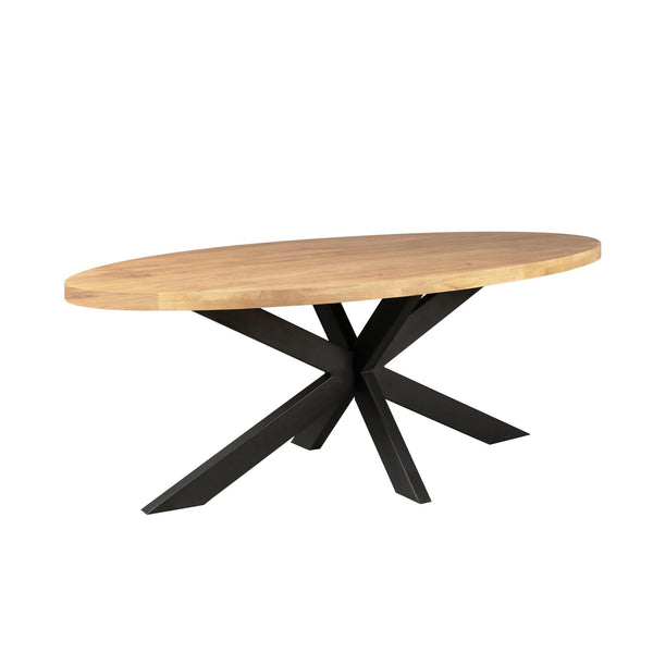Eettafel Dakota | Ovaal — Vooraanzicht - witfoto