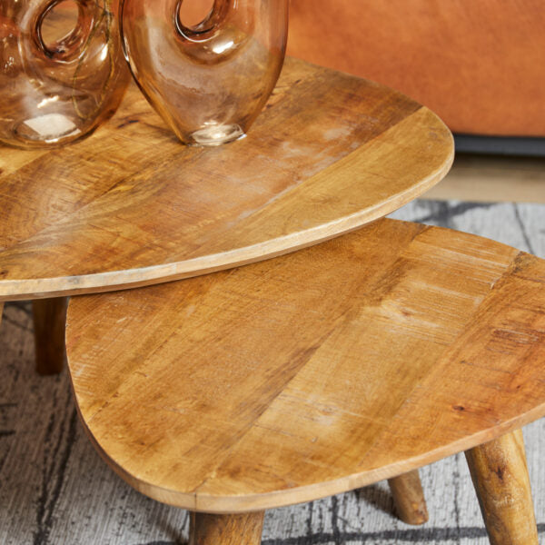 Salontafel Omaha set van 2, detail van het materiaal