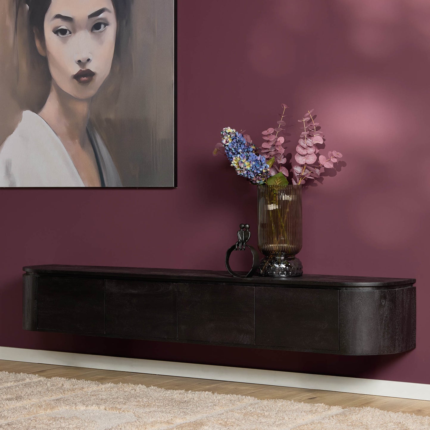 TV-Meubel Excellence | Zwevend & Pootjes | Black