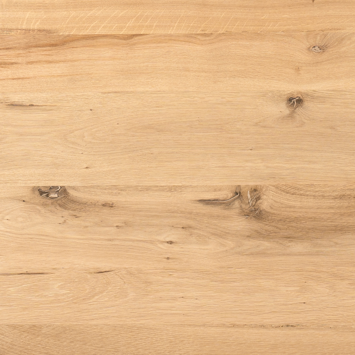 Eiken eettafel Ferris Rond zwart onderstel naturel, detail van het materiaal