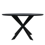 Eiken eettafel Ferris Rond | Zwart Onderstel | Zwart