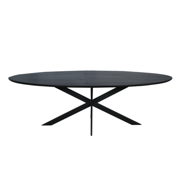 Eiken eettafel Ferris | Ovaal | Zwart
