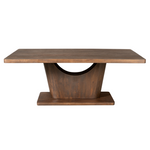 Eettafel Voco bruin mangohout 200 cm, vooraanzicht op witte achtergrond