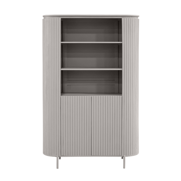 Wandkast Solana | Mangohout | Taupe — Vooraanzicht - witfoto