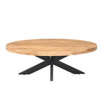 Salontafel Dakota 130 cm ovaal, vooraanzicht op witte achtergrond