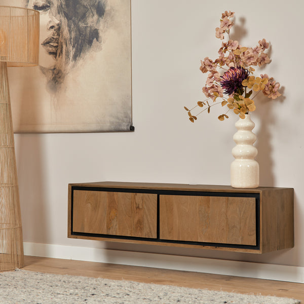 TV-Meubel Richwood | Zwevend | Bruin Mangohout | Magazijn leegverkoop