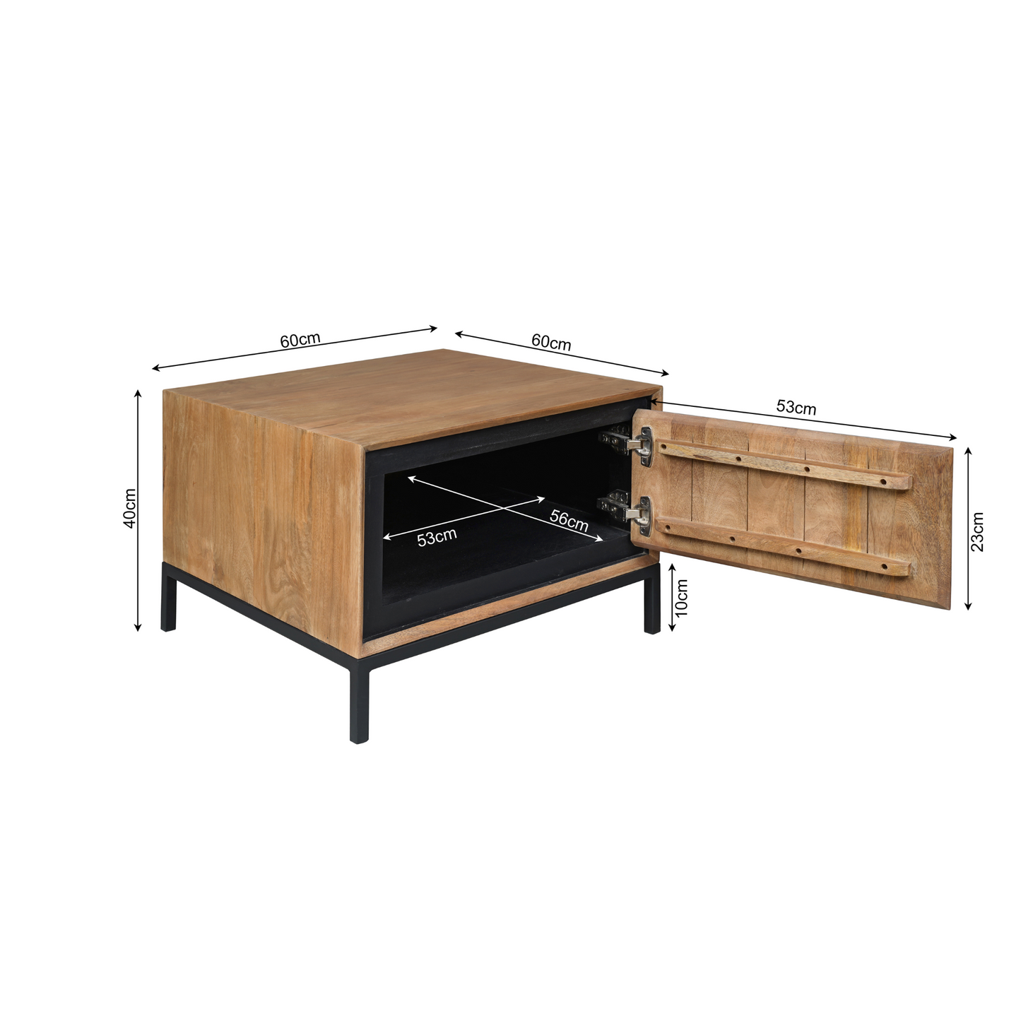 Bijzettafel Richwood | Bruin Mangohout