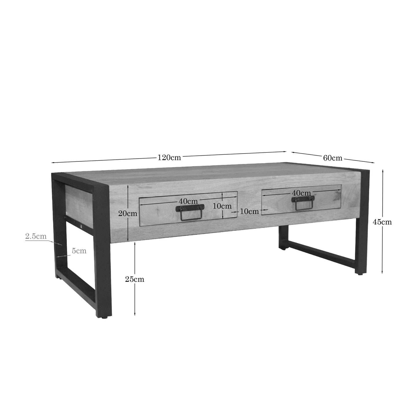 Salontafel Britt | 2 Lades