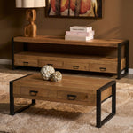 Salontafel Britt | 2 Lades | Naturel Mango