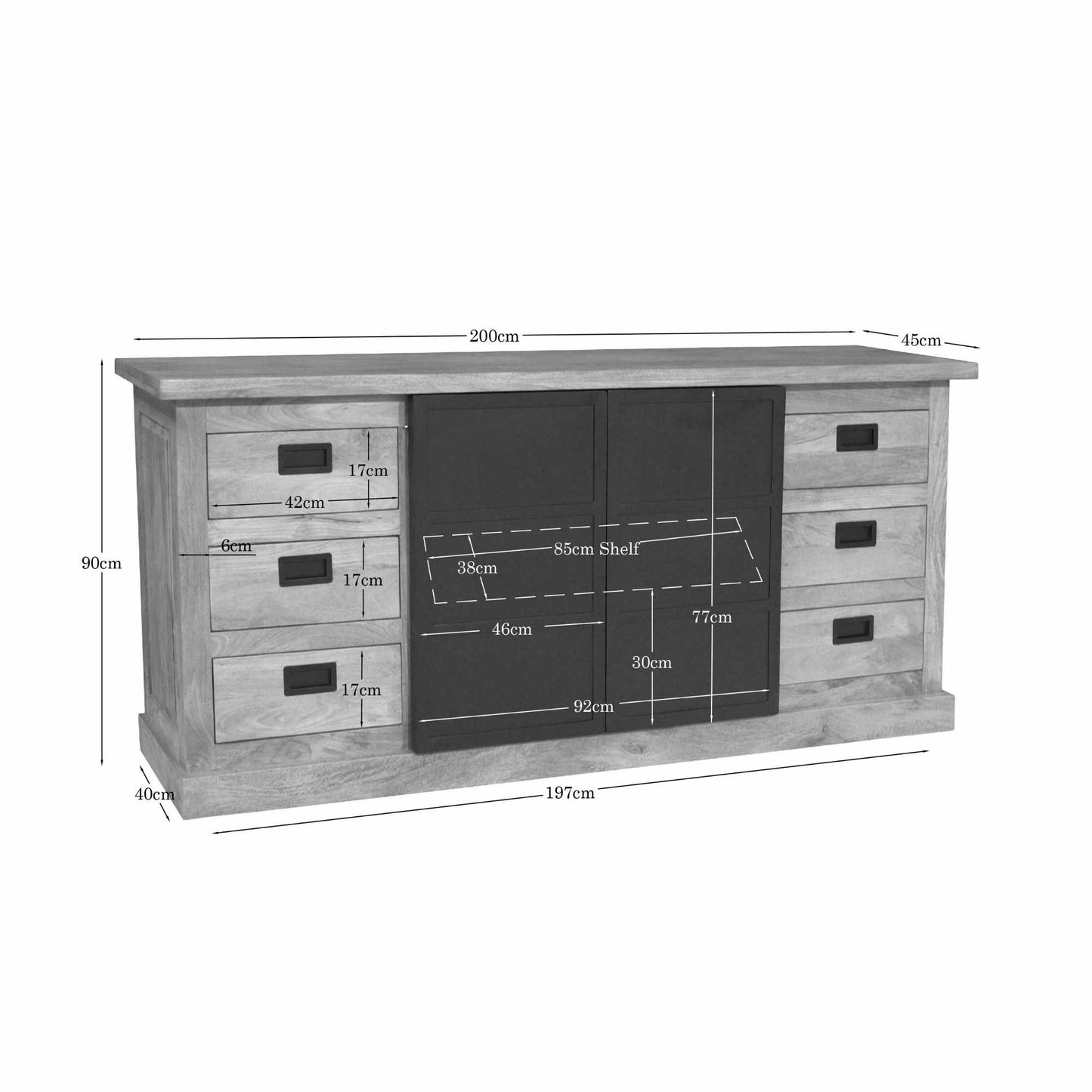 Dressoir Noa | Naturel Mangohout