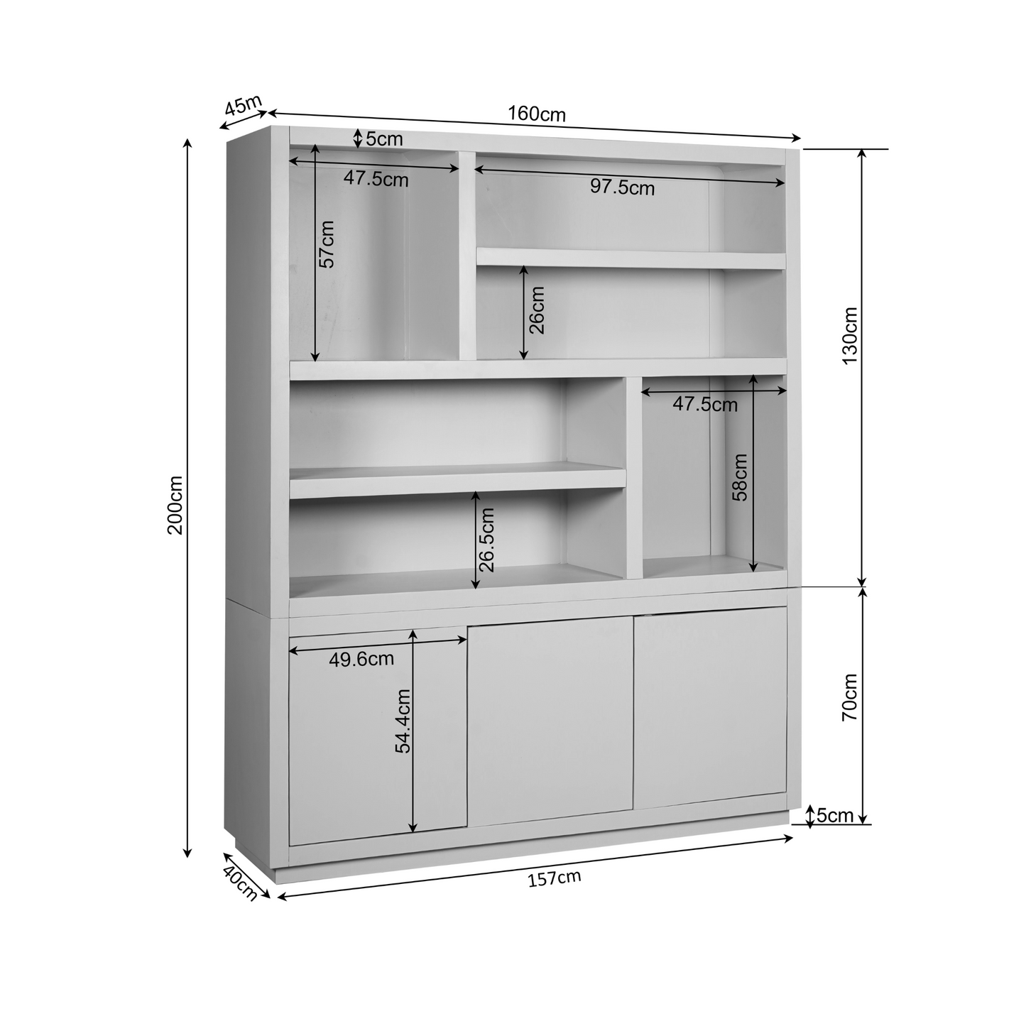 Vakkenkast Brussel | XL | Bruin