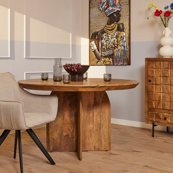 Eettafel Tense | Mangohout | Rond