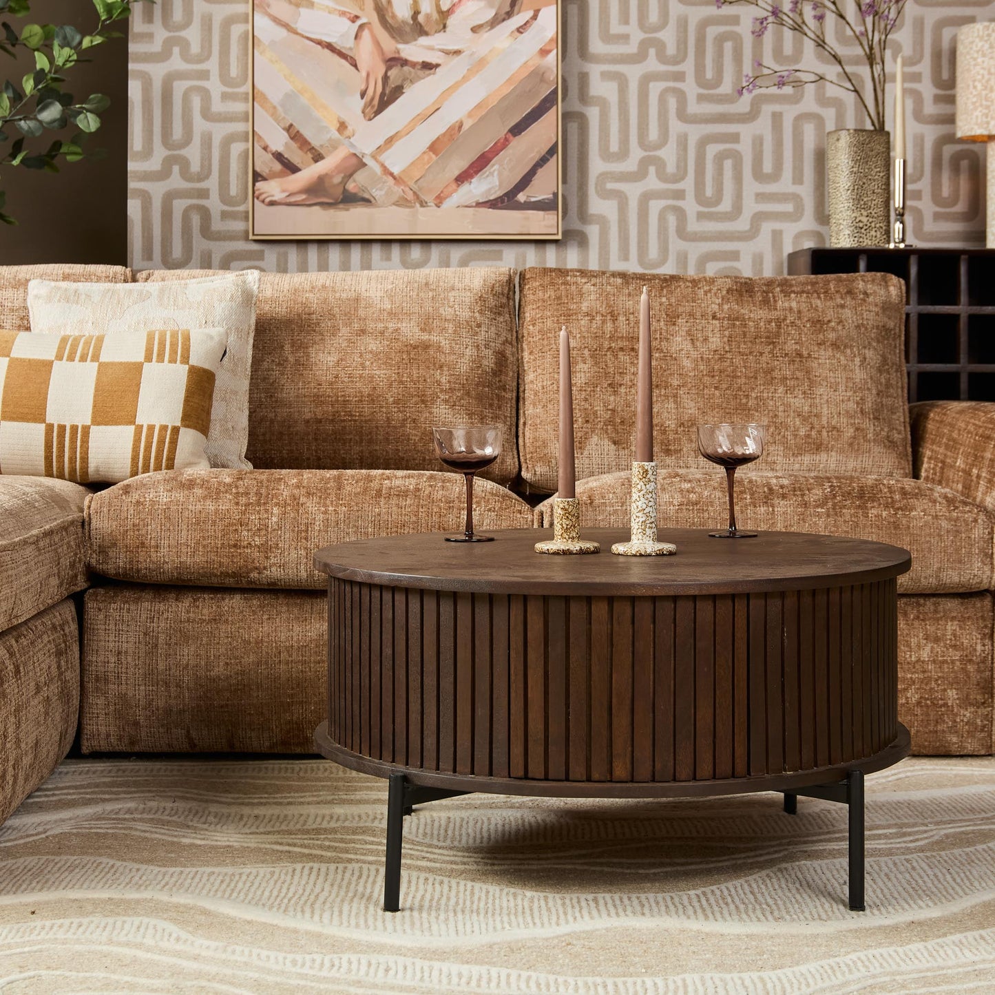 Salontafel Madison Rond | Bruin