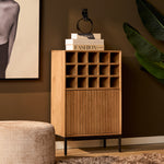 Wijnkast Madison | Naturel Mangohout