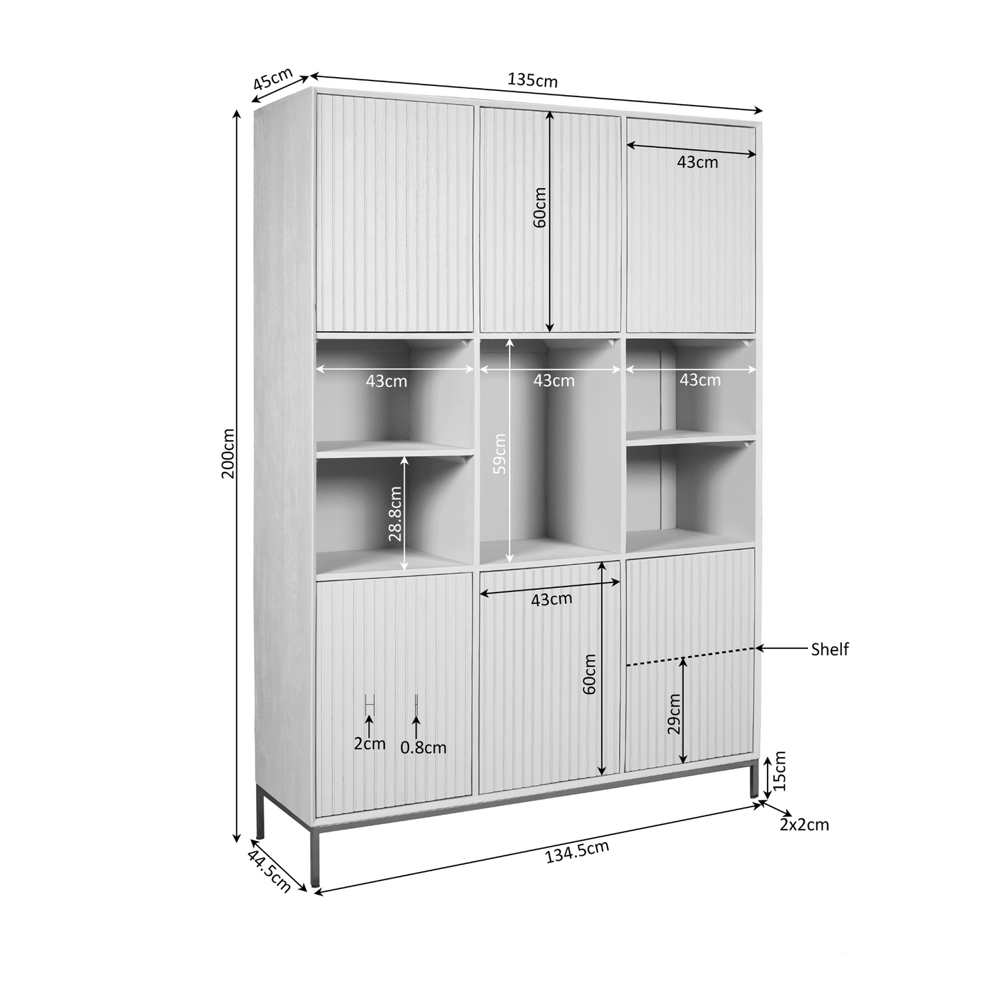 Vakkenkast XL Madison | Naturel Mangohout