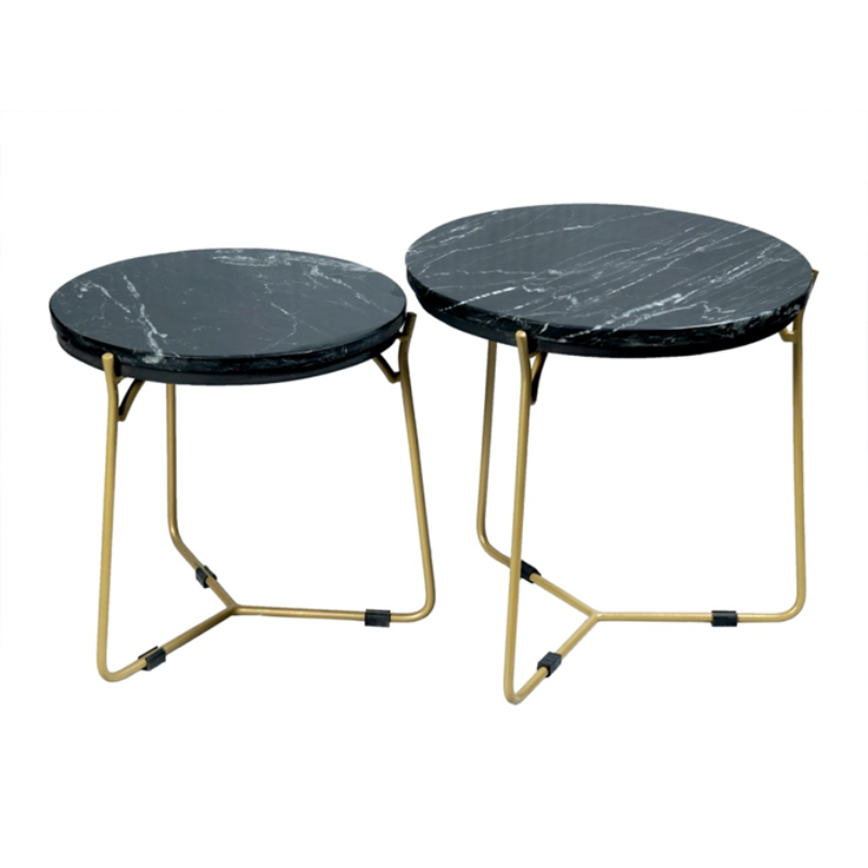 Salontafel set Caly | Zwart Marmer