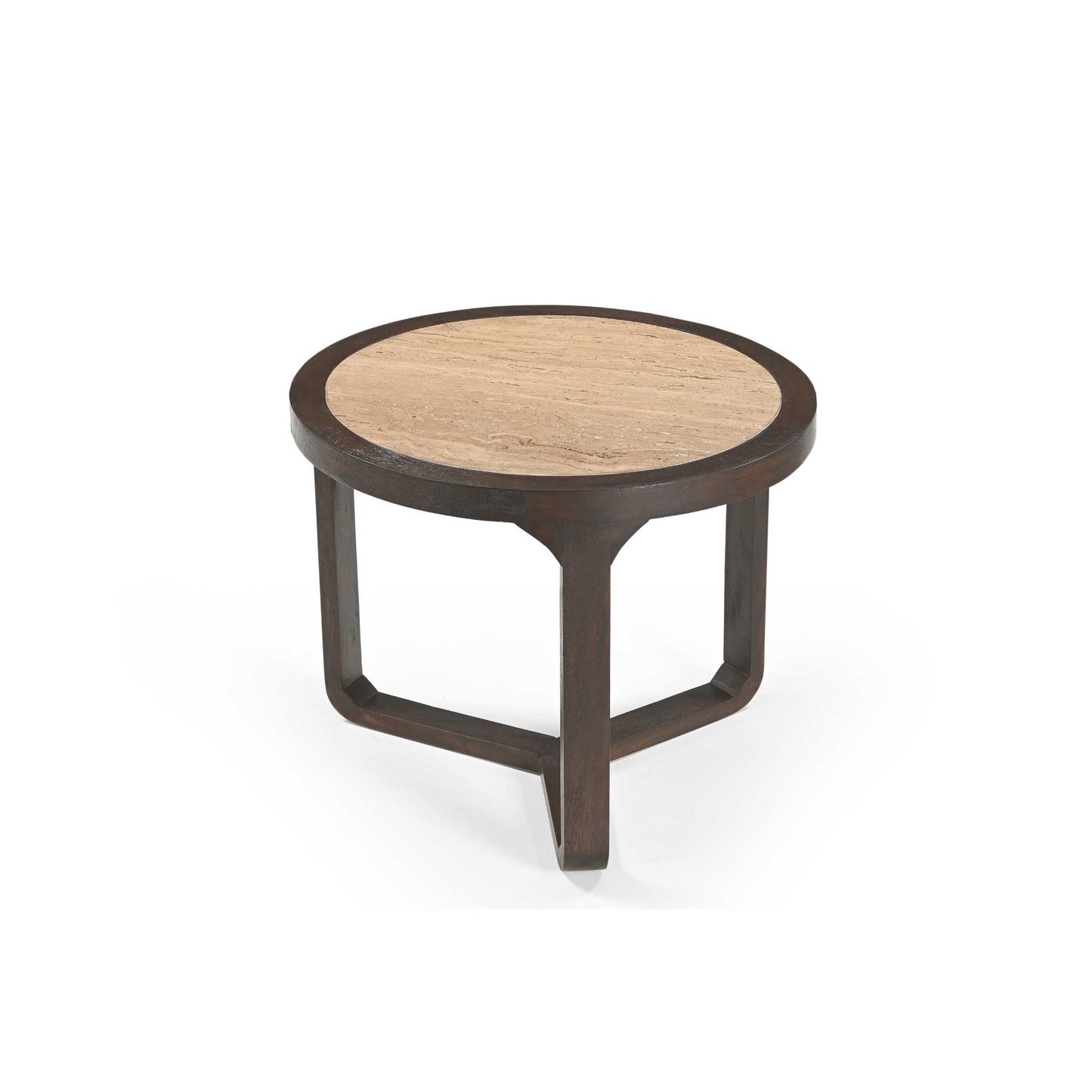 Bijzettafel Morris | Bruin Travertin