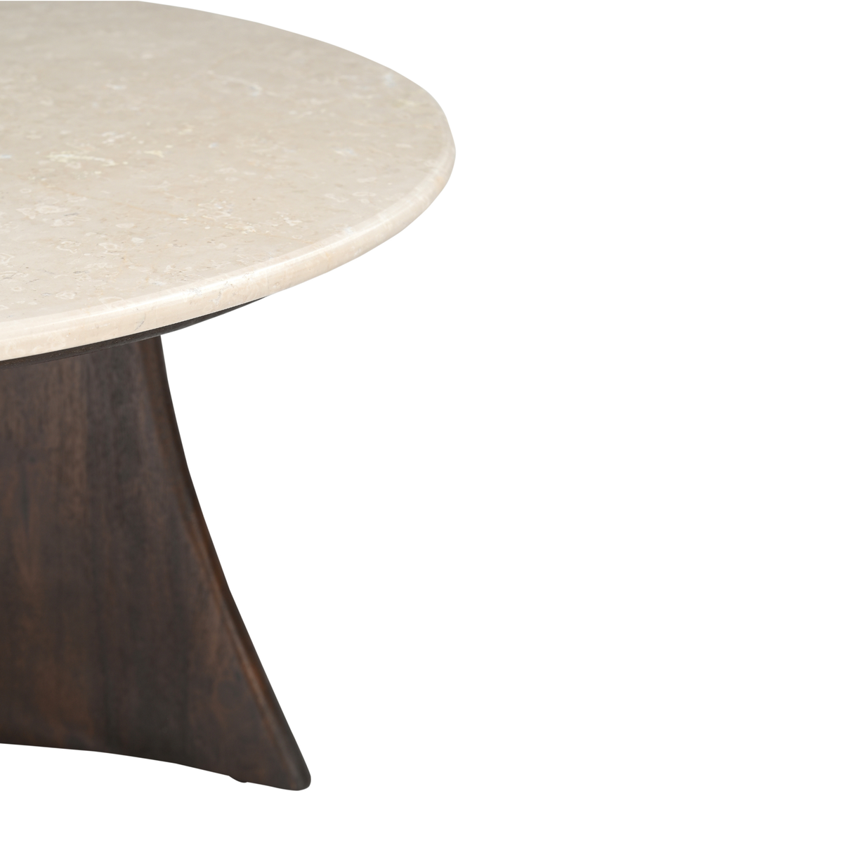 Salontafel Milo bruin marmer, detail van het materiaal