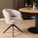 Eetkamerstoel Demi | Beige Cremona | Onderstel Zwart