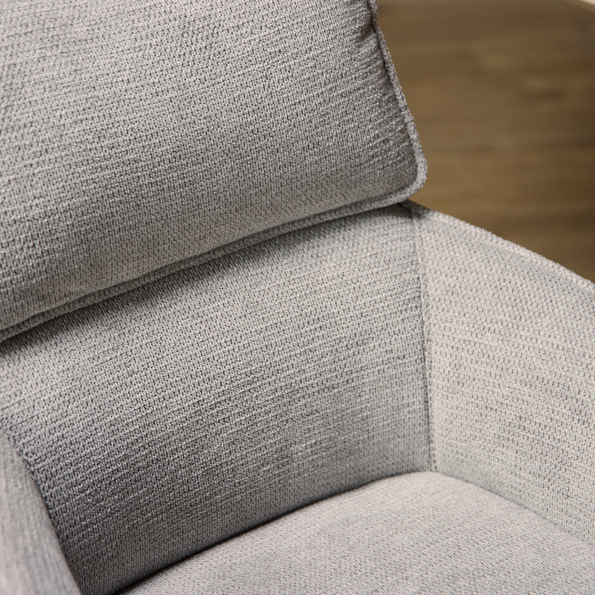 Eetkamerstoel Jona taupe, detail van het materiaal