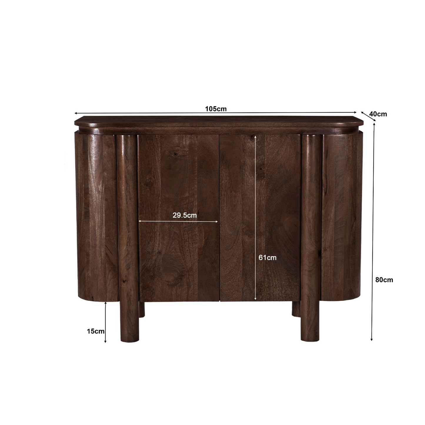 Dressoir Salano | Bruin Mangohout