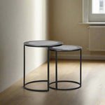 Salontafel Set Pair | Grijs Metaal