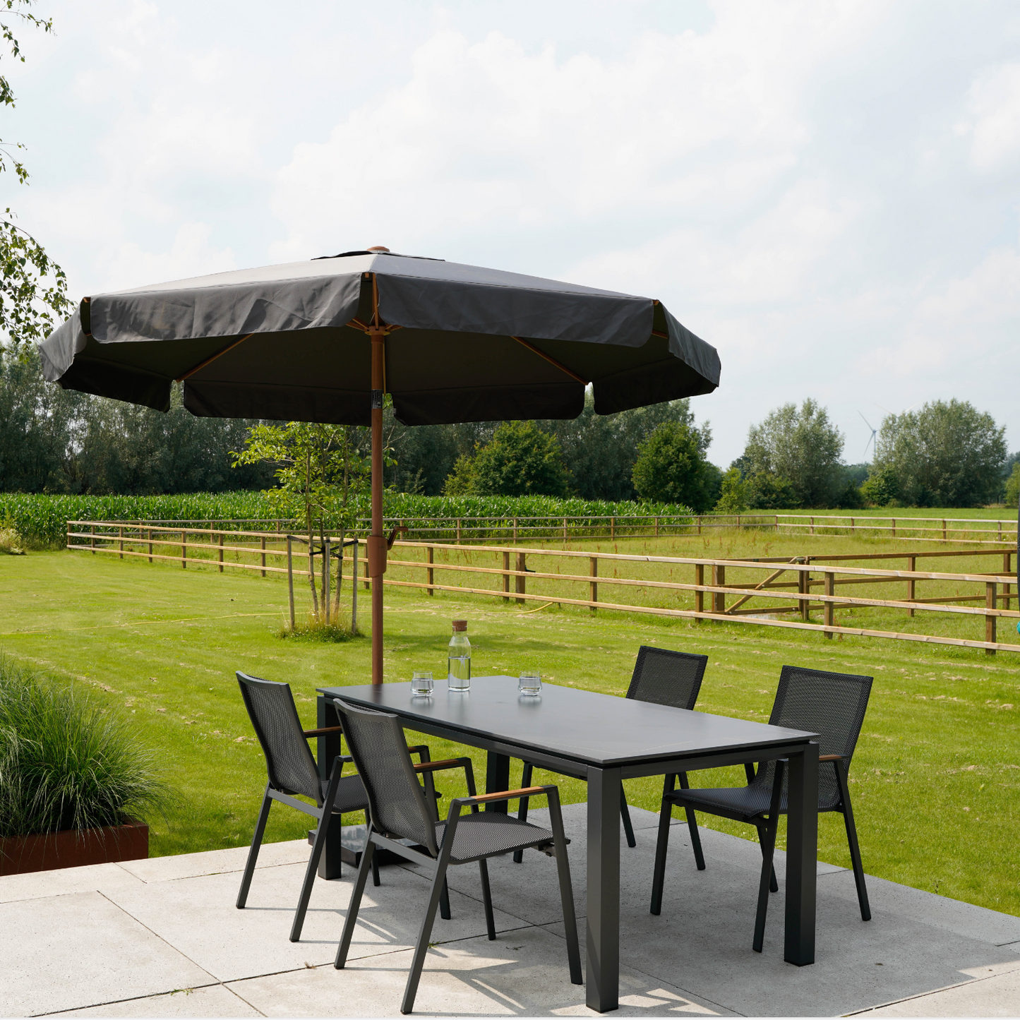 Tuintafel Monaco Negro | 180x90x74 cm | Zwart