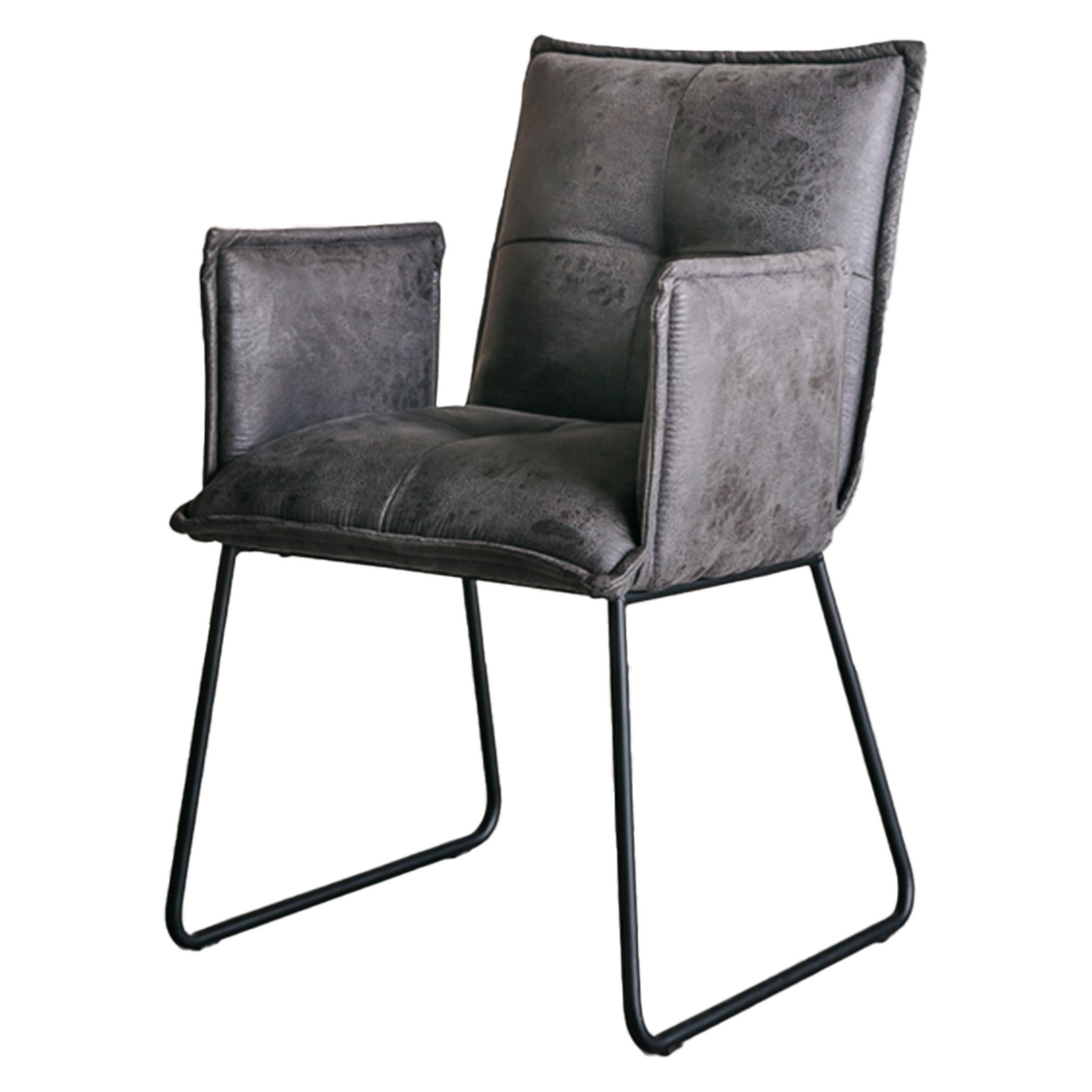 Eetkamerstoel Seda | Met armleuning | Fabric Cherokee Grijs