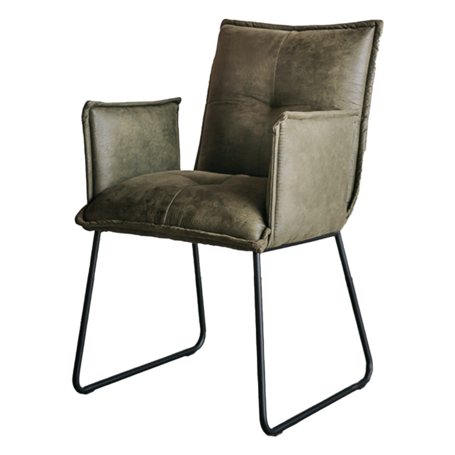 Eetkamerstoel Seda | Met armleuning | Fabric Cherokee Groen