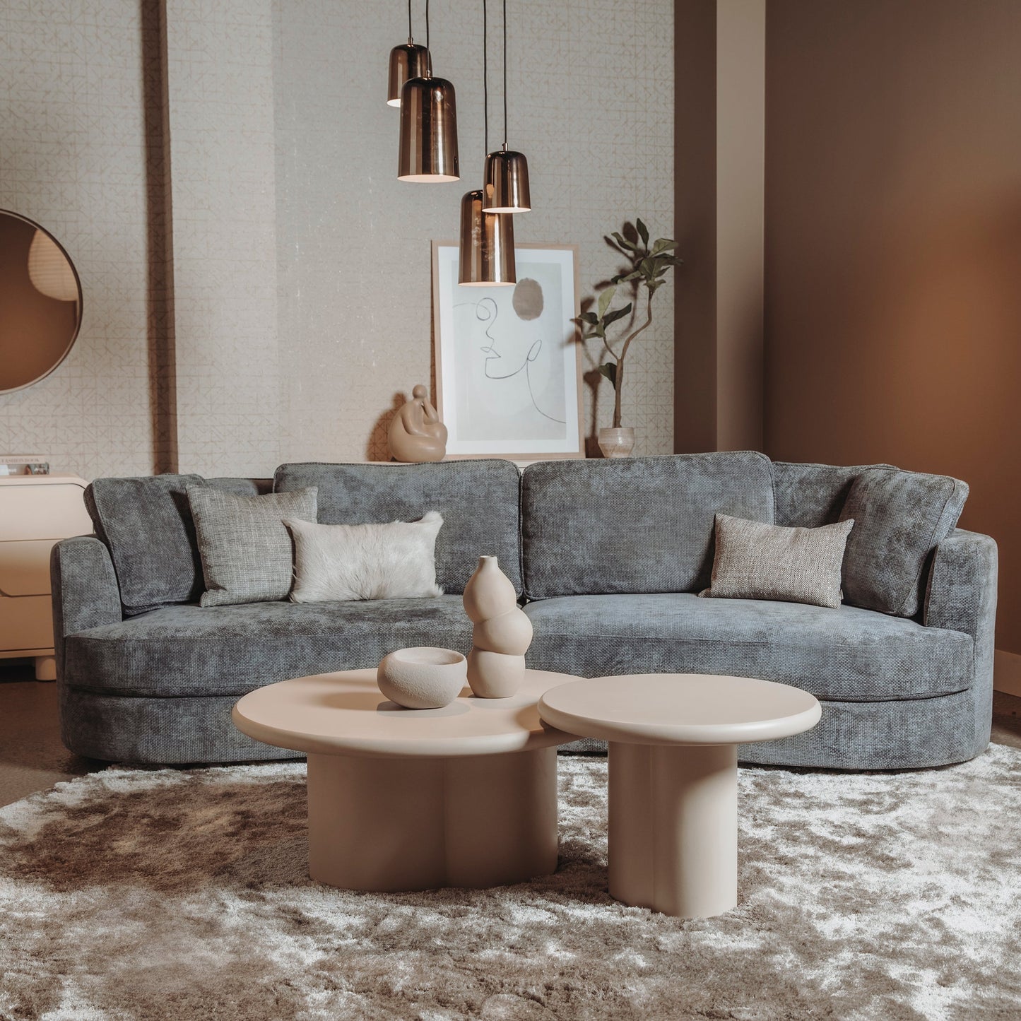 Salontafel Melzo Rond | Beige MDF