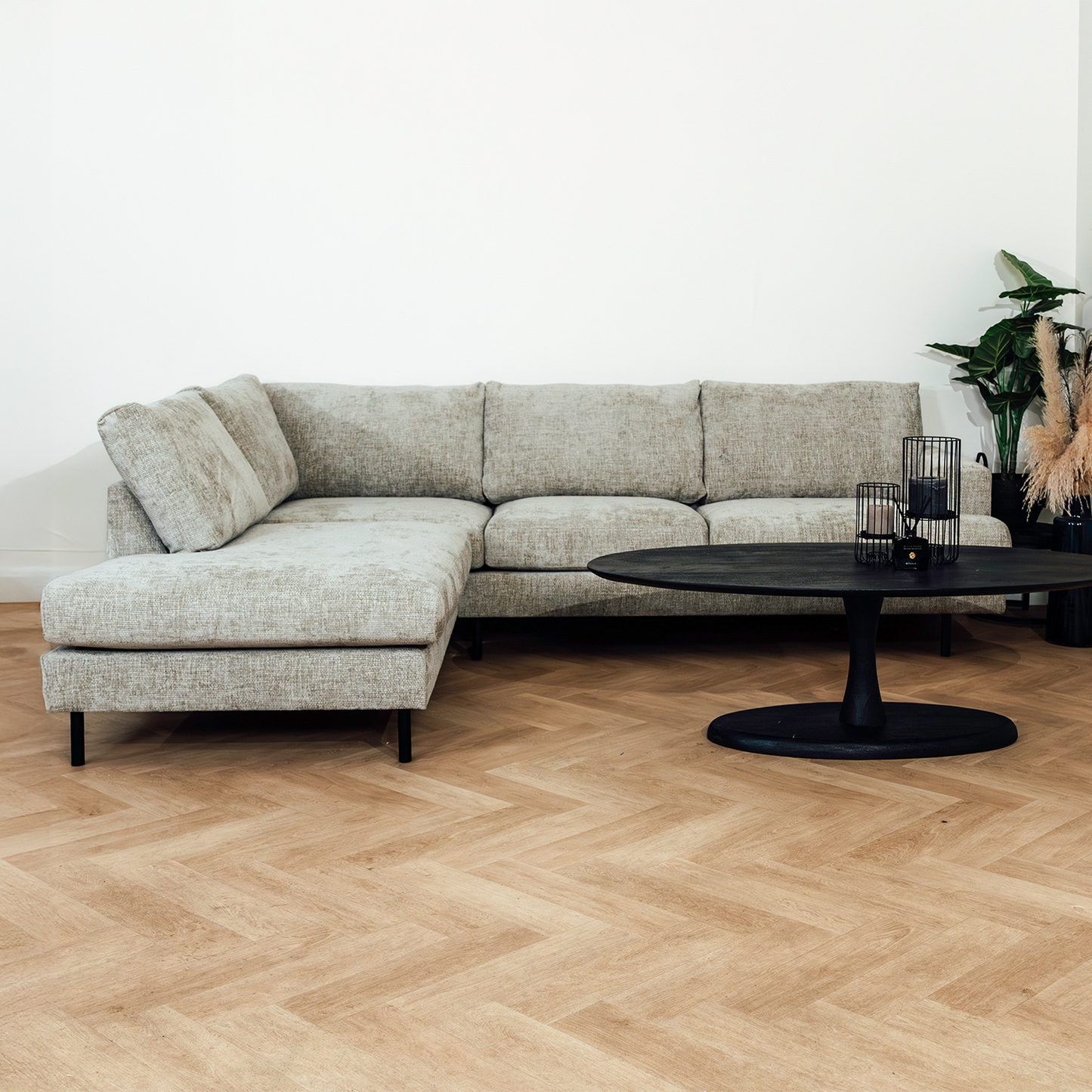 Hoekbank Elize | Stof Grijs