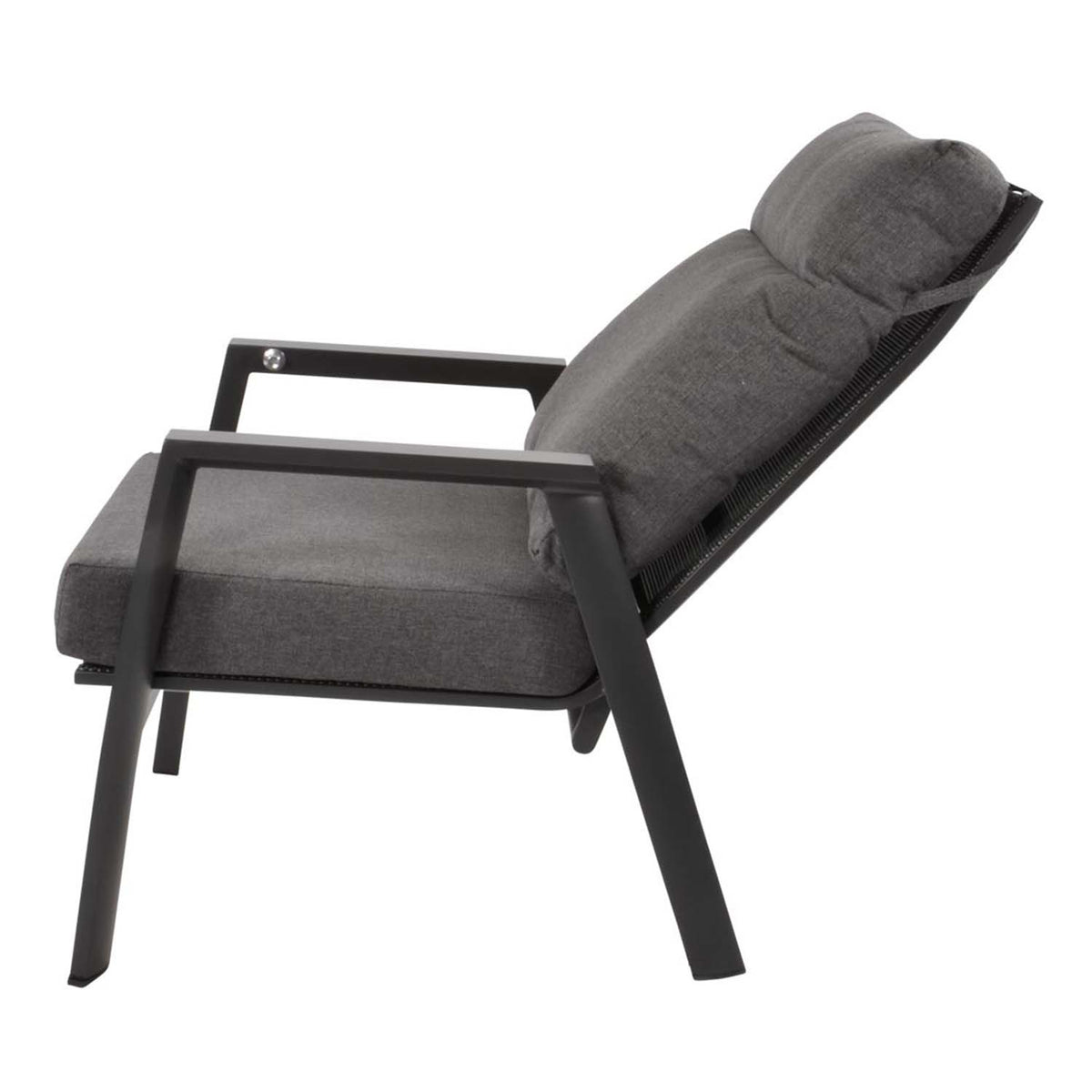 Loungestoel Ohio grijs, detail van de functie