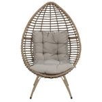 Loungestoel Chill beige, vooraanzicht op witte achtergrond