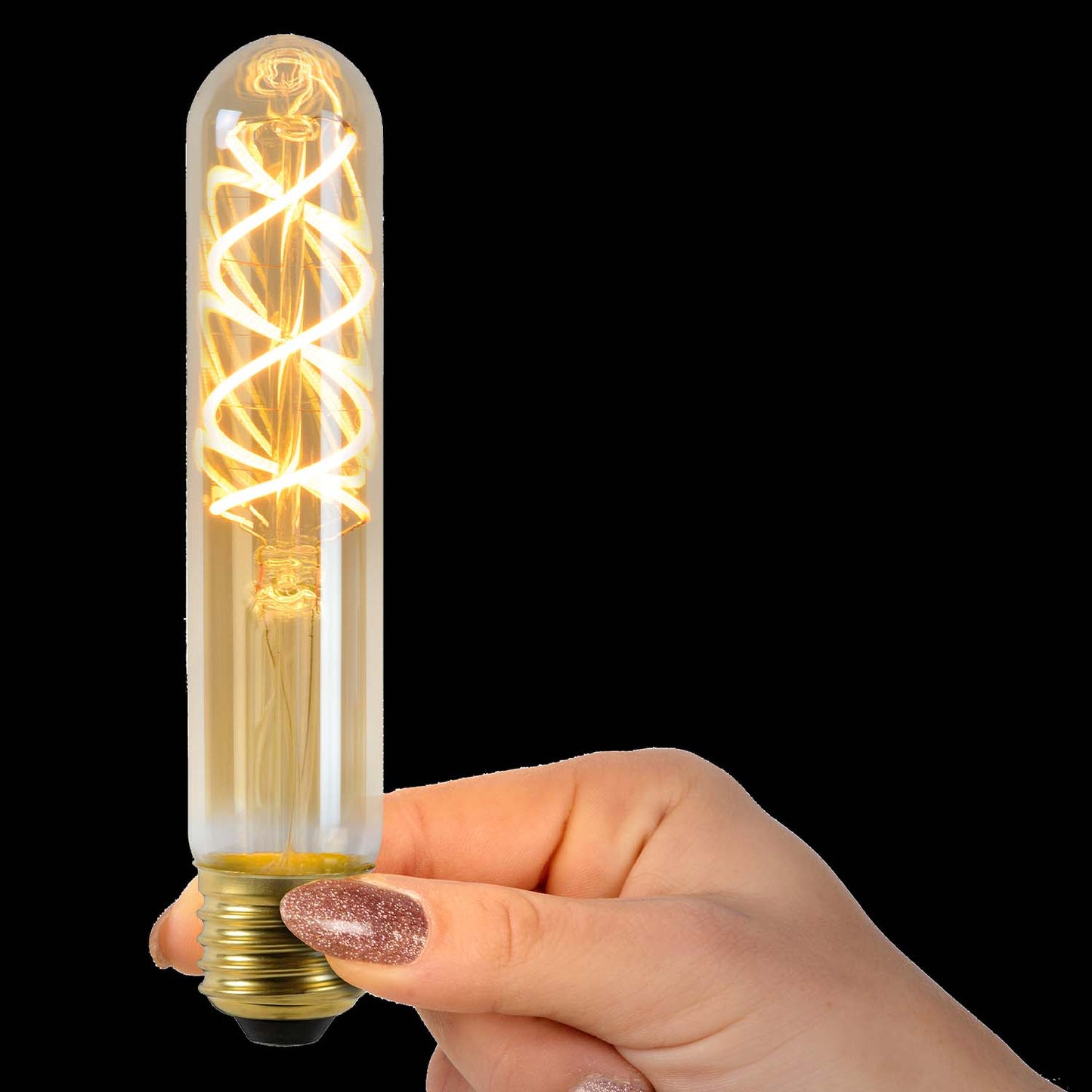 Lichtbron T32 | LED Dimbaar | Filament Bol Ø3 | Amberkleurig Glas